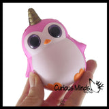 BULK - WHOLESALE - SALE -  Small Mystical Animal with Horn and Wings Slow Rise Squishies Slow Rise Foam - Scented Sensory, Stress, Fidget Toy - Penguin, Unicorn, Corgi Dog, Sloth, Koala, Panda