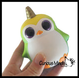 BULK - WHOLESALE - SALE -  Small Mystical Animal with Horn and Wings Slow Rise Squishies Slow Rise Foam - Scented Sensory, Stress, Fidget Toy - Penguin, Unicorn, Corgi Dog, Sloth, Koala, Panda