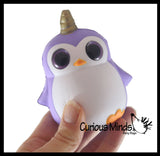 BULK - WHOLESALE - SALE -  Small Mystical Animal with Horn and Wings Slow Rise Squishies Slow Rise Foam - Scented Sensory, Stress, Fidget Toy - Penguin, Unicorn, Corgi Dog, Sloth, Koala, Panda