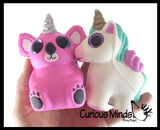 BULK - WHOLESALE - SALE -  Small Mystical Animal with Horn and Wings Slow Rise Squishies Slow Rise Foam - Scented Sensory, Stress, Fidget Toy - Penguin, Unicorn, Corgi Dog, Sloth, Koala, Panda