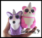 BULK - WHOLESALE - SALE -  Small Mystical Animal with Horn and Wings Slow Rise Squishies Slow Rise Foam - Scented Sensory, Stress, Fidget Toy - Penguin, Unicorn, Corgi Dog, Sloth, Koala, Panda