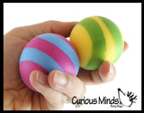 BULK - WHOLESALE - SALE -  1.75" Striped Doh Filled Stress Ball - Glob Balls - Squishy Gooey Shape-able Squish Sensory Squeeze Balls