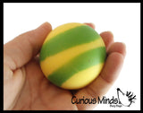BULK - WHOLESALE - SALE -  1.75" Striped Doh Filled Stress Ball - Glob Balls - Squishy Gooey Shape-able Squish Sensory Squeeze Balls
