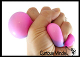 BULK - WHOLESALE - SALE -  1.75" Striped Doh Filled Stress Ball - Glob Balls - Squishy Gooey Shape-able Squish Sensory Squeeze Balls