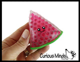 Small Fruit Water Bead Filled Squeeze Stress Balls with Faces  -  Sensory, Stress, Fidget Toy - Pineapple, Strawberry, Avocado, Watermelon, Apple, Grapes