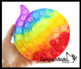 LAST CHANCE - LIMITED STOCK - Rainbow Coiled Snake Animal Theme Bubble Pop Game - Silicone Push Poke Bubble Wrap Fidget Toy - Press Bubbles to Pop - Bubble Popper Sensory Stress Toy