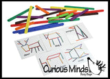 LAST CHANCE - LIMITED STOCK  - Creating Animals and Objects with Snap Together Plastic Sticks - Follow the Pattern - Learning activity
