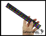 LAST CHANCE - LIMITED STOCK  - SALE - Slap Bracelet with Mermaid 2 Color Reversible Sequin Scales -  Sensory Fidget Toy