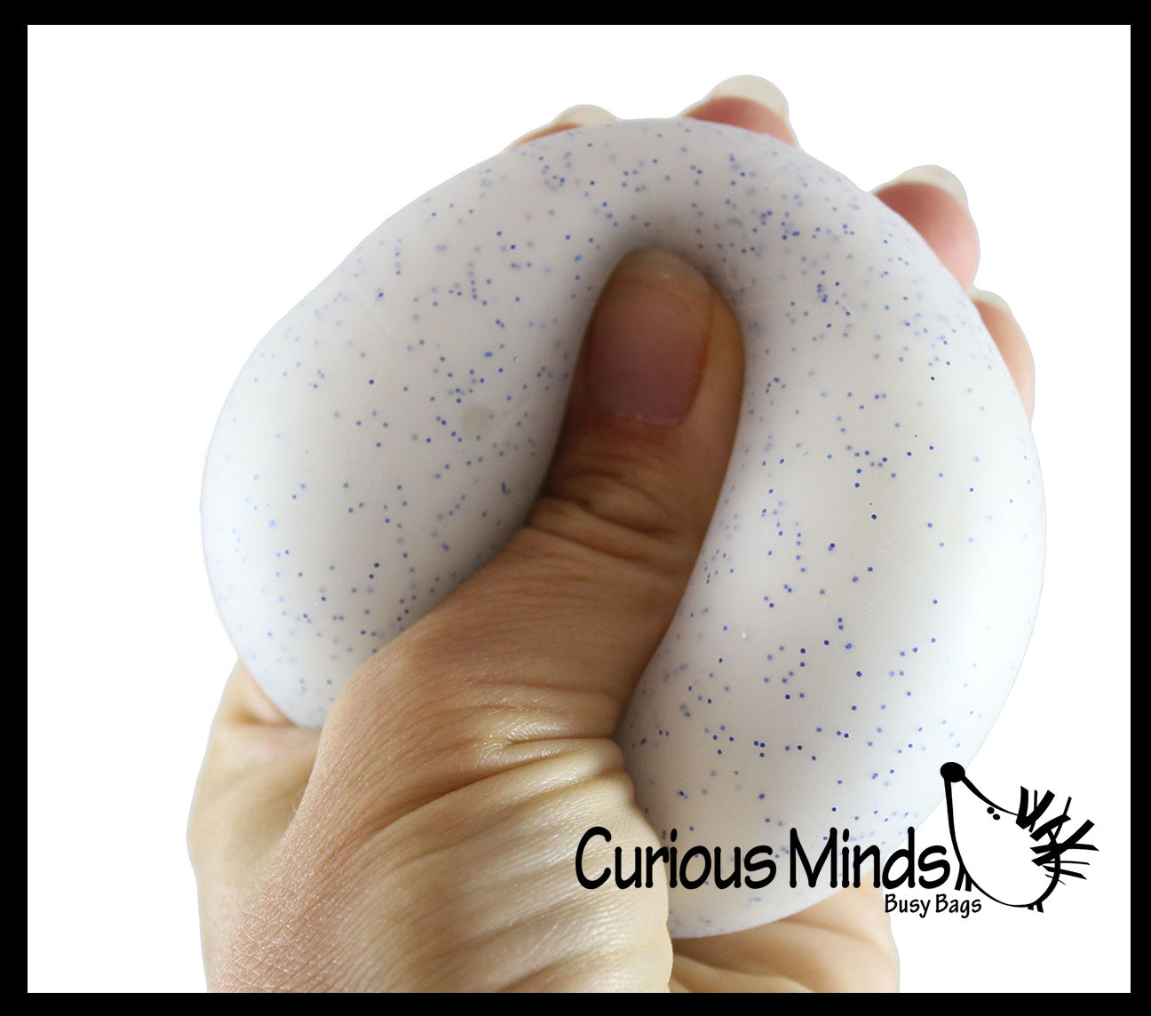 NeeDoh Snow Ball Soft Doh Filled Crunchy Stretch Ball - Sounds Like Walking in Snow -  Relaxing Sensory Fidget Stress Toy Snowball