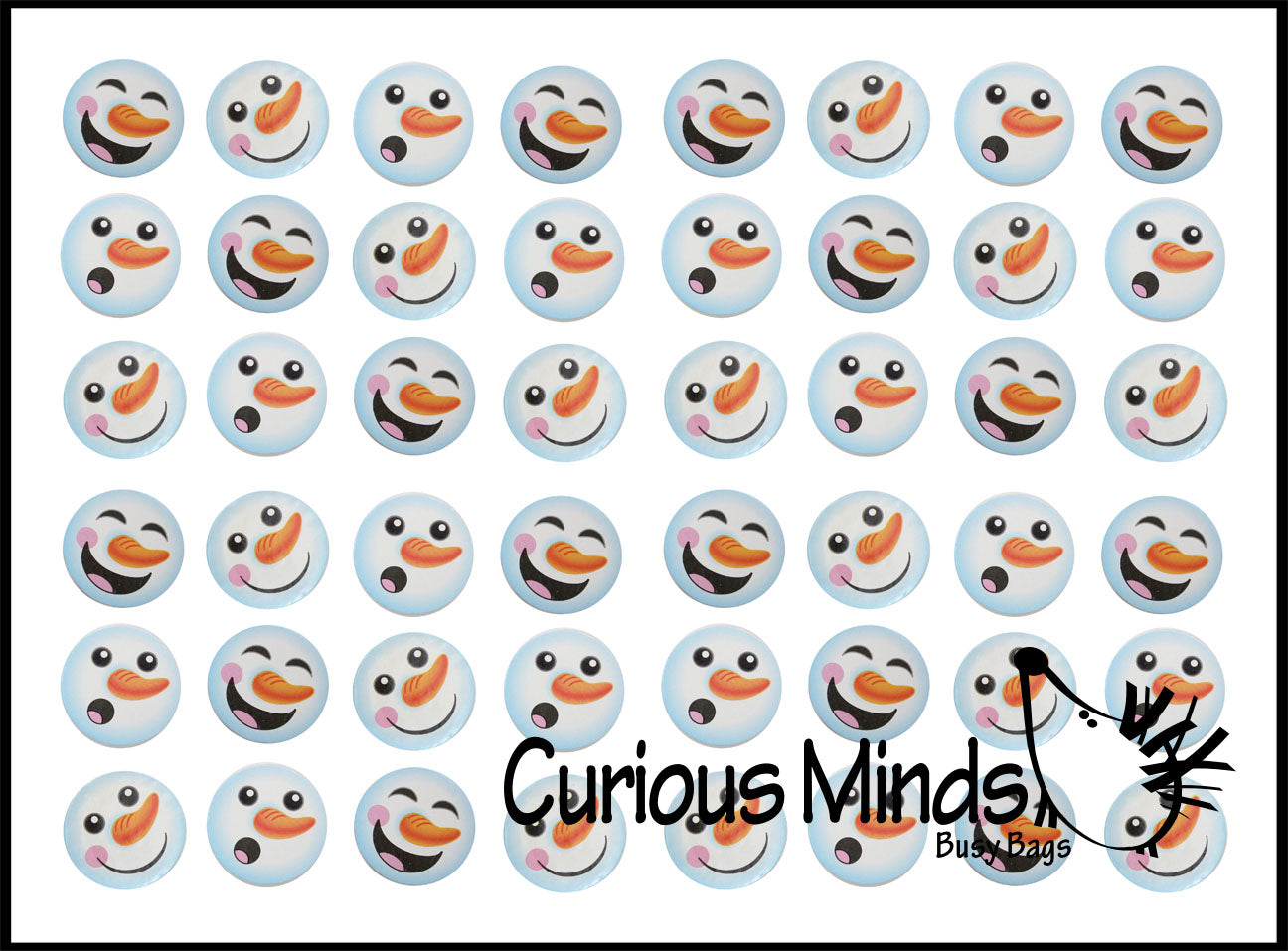 TINY White Snowman Slimes - Party Favors
