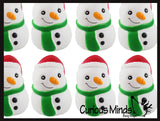 Large Snowman with Santa hat Slow Rise Squishy Toy - Memory Foam Squish Stress Ball - Winter Christmas