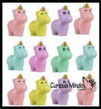 24 Cute Unicorn Figurines - Mini Toys - Soft and Squishy - Small Novelty Prize Toy - Party Favors - Gift - Bulk 2 Dozen