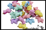 24 Cute Unicorn Figurines - Mini Toys - Soft and Squishy - Small Novelty Prize Toy - Party Favors - Gift - Bulk 2 Dozen