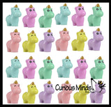 24 Cute Unicorn Figurines - Mini Toys - Soft and Squishy - Small Novelty Prize Toy - Party Favors - Gift - Bulk 2 Dozen