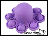 LAST CHANCE - LIMITED STOCK  - SALE - Octopus Bubble Pop Flip Fidget Toy - Silicone Push Poke Bubble Wrap Fidget Toy - Press Bubbles to Pop the Bubbles Down Then Flip it over and Do it Again - Bubble Popper Sensory Stress Toy