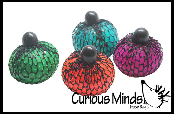 2.5 Bubble Mesh Balls Squishy Fidget Ball with Web Netting Stress Curious Minds Busy Bags