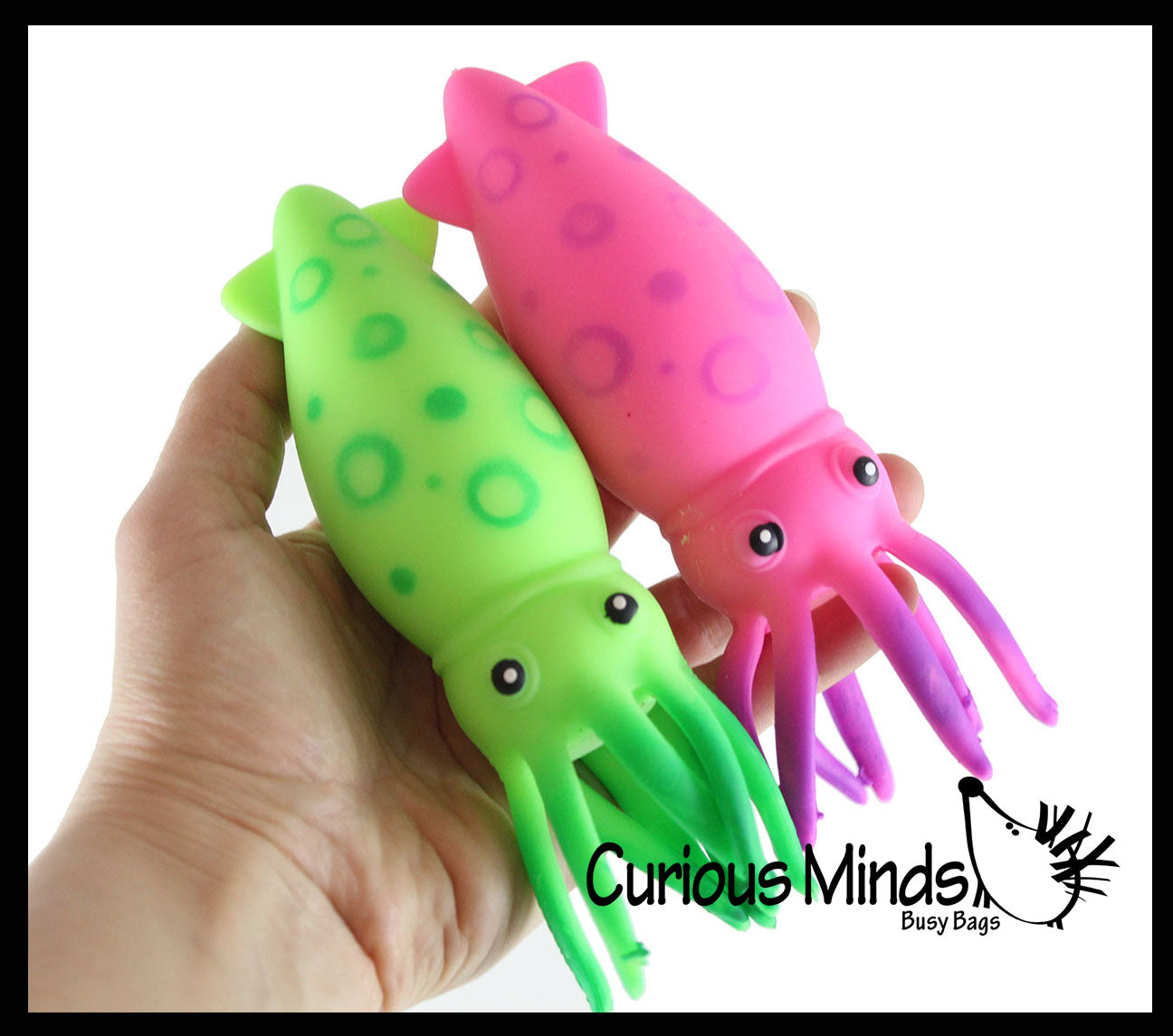 Large Squid Soft Fluff Doh - Filled Squeeze Stress Balls  -  Sensory, Stress, Fidget Toy Super Soft
