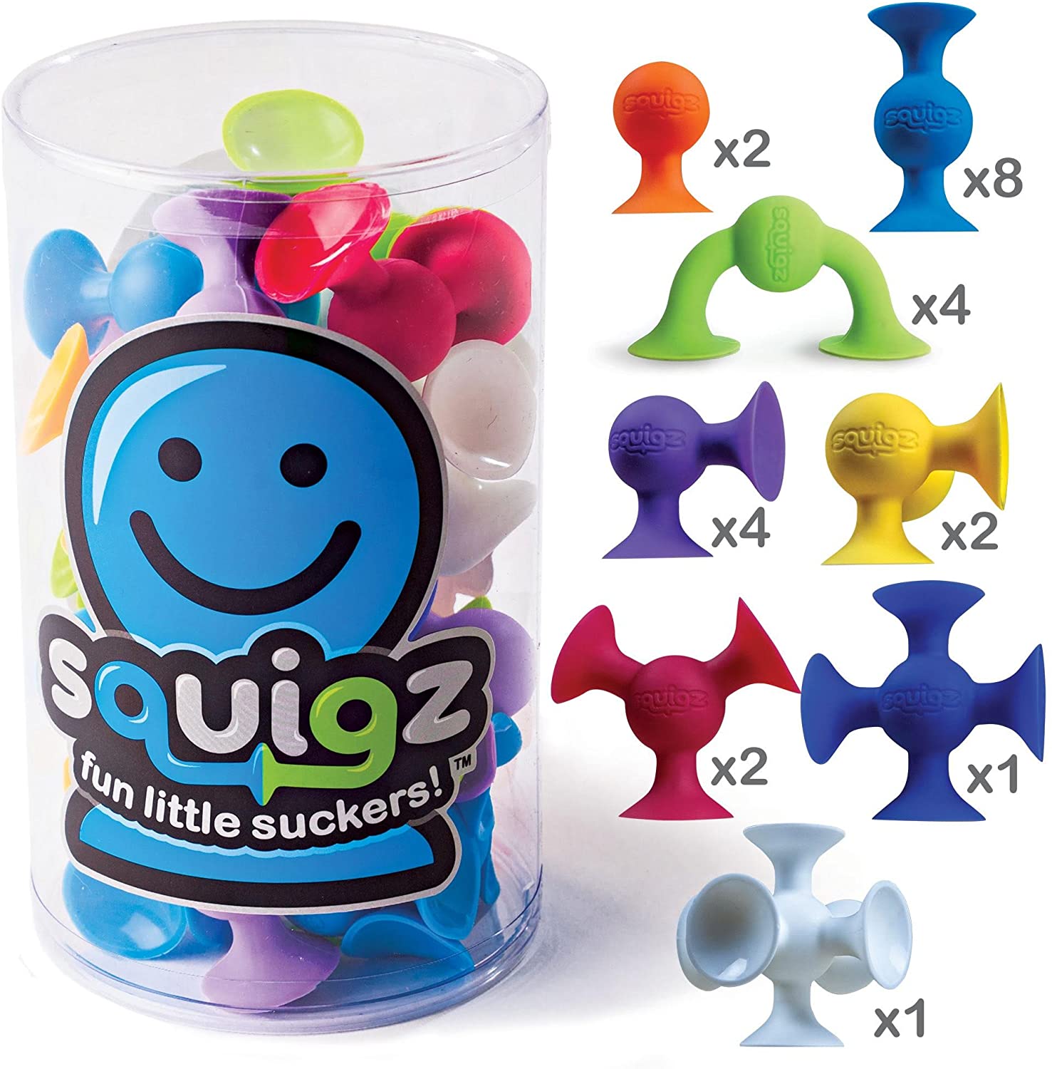 Squigz Suction Cup Toy - Water Bath Fine Motor Toy - Free Play Building Toy - OT