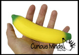 Set of 2 Sand Filled Squishy Bananas - Moldable Sensory, Stress, Squeeze Fidget Toy ADHD Special Needs Soothing
