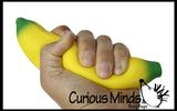 Set of 2 Sand Filled Squishy Bananas - Moldable Sensory, Stress, Squeeze Fidget Toy ADHD Special Needs Soothing