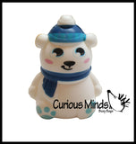 Squishy Polar Bear - Slow Rise Squish Foam Toy - Winter Holiday Christmas Stress Fidget Toy