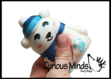 Squishy Polar Bear - Slow Rise Squish Foam Toy - Winter Holiday Christmas Stress Fidget Toy