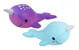 Narwhal Squishy Slow Rise Foam Animal - Cute Scented Sensory, Stress, Fidget Toy
