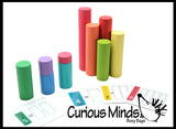 LAST CHANCE - LIMITED STOCK - SALE  - LAST CHANCE - LIMITED STOCK - Wooden Stair Block - 10 Colorful Wooden Blocks and Cards