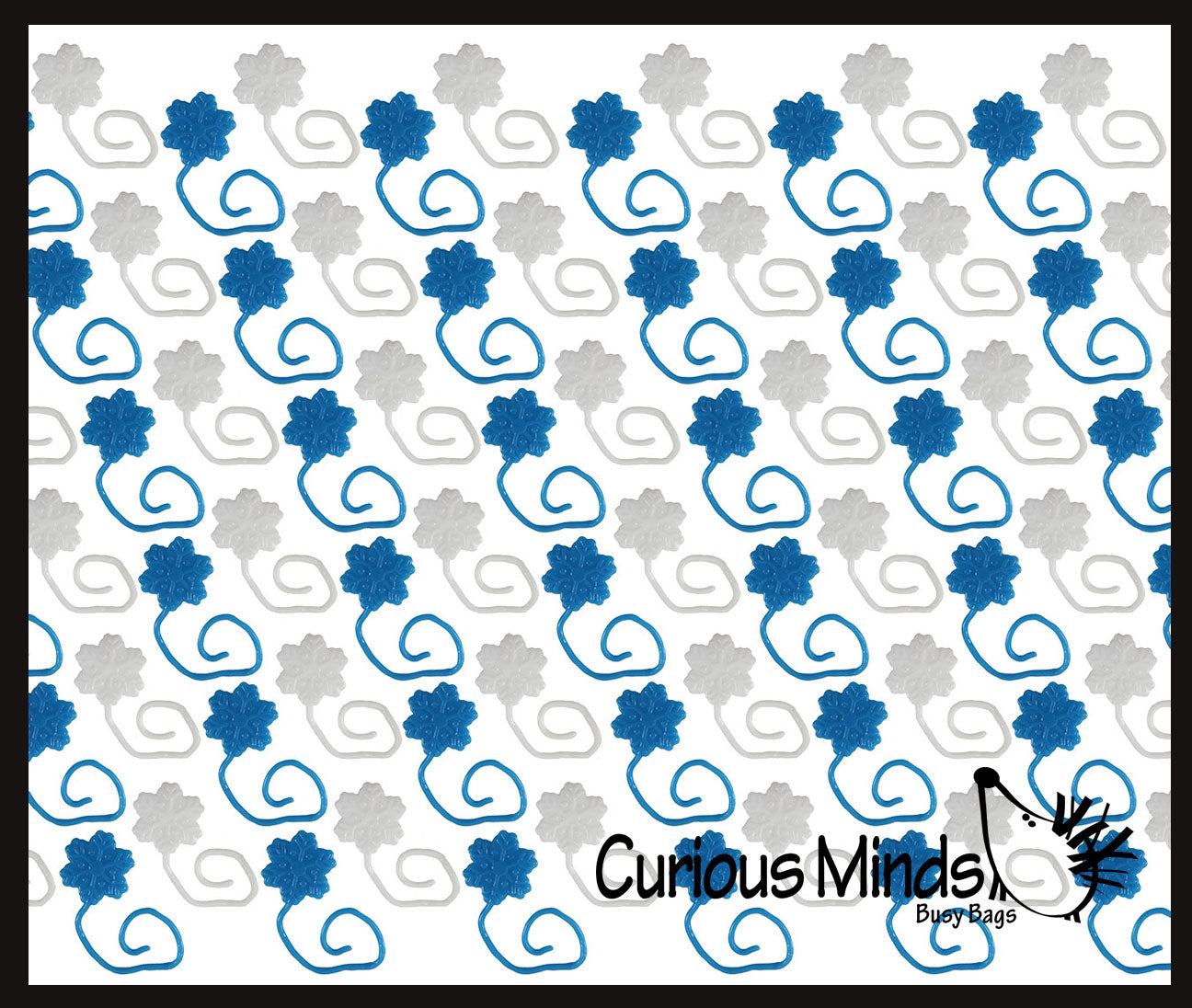 Sticky Snowflakes - Snow Flake on String - Cold Frozen Sticky Hand - Cute Holiday Winter Party Favor Decoration Gifts
