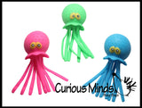 Octopus Jellyfish Bath and Pool Toy Water Bomb Soaker - Stress Ball - Wiggly Jiggly Squishy Fidget Ball