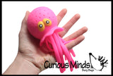 Octopus Jellyfish Bath and Pool Toy Water Bomb Soaker - Stress Ball - Wiggly Jiggly Squishy Fidget Ball