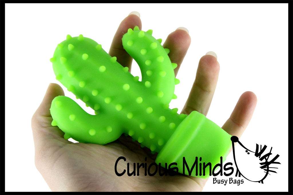 Stretchy Cactus Crushed Bead Sand Filled - Sensory Fidget Toy Weighted