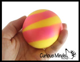 BULK - WHOLESALE -  SALE - Boxed 2.5" Striped Doh Filled Stress Ball - Glob Balls - Squishy Gooey Shape-able Squish Sensory Squeeze Balls