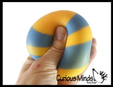 Set of 3 Boxed Stress Balls - Color Changing, Glow,  Striped -  Soft Shaving Cream Doh Filled Stretch Ball - Ultra Squishy and Moldable Relaxing Sensory Fidget Stress Toy