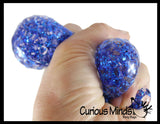 Thick Glitter Mold-able Stress Ball - Squishy Gooey Shape-able Squish Sensory Squeeze Balls