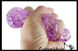 Thick Glitter Mold-able Stress Ball - Squishy Gooey Shape-able Squish Sensory Squeeze Balls