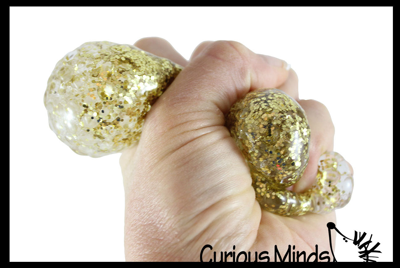 Thick Glitter Mold-able Stress Ball - Squishy Gooey Shape-able Squish Sensory Squeeze Balls