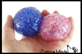 Thick Glitter Mold-able Stress Ball - Squishy Gooey Shape-able Squish Sensory Squeeze Balls