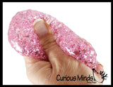 Thick Glitter Mold-able Stress Ball - Squishy Gooey Shape-able Squish Sensory Squeeze Balls