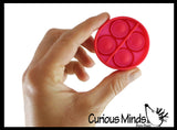 BULK - WHOLESALE -  SALE - Tiny 2" Geometric Shapes Bubble Pop Fidget Toy - Silicone Push Poke Bubble Wrap Fidget Toy - Press Bubbles to Pop the Bubbles Down - Bubble Popper Sensory Stress Toy