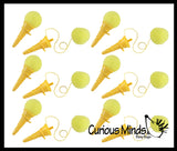 LAST CHANCE - LIMITED STOCK - SALE  -  Mini Ice Cream Cone Shooter Popper Toy - Foam Ball Shoots From Cone - Launcher Novelty Toy