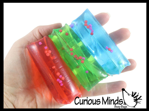 tryk erstatte hjemme Tiny Water Filled Tube Snake Stress Toy - Squishy Wiggler Sensory Fidg |  Curious Minds Busy Bags