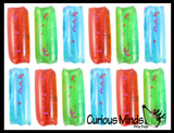 Tiny Water Filled Tube Snake Stress Toy - Squishy Wiggler Sensory Fidget Ball