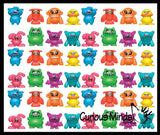 Cute Colorful Tiny Monster Figurines - Mini Toys - Small Novelty Prize Toy - Party Favors - Gift