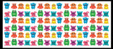 Cute Colorful Tiny Monster Figurines - Mini Toys - Small Novelty Prize Toy - Party Favors - Gift