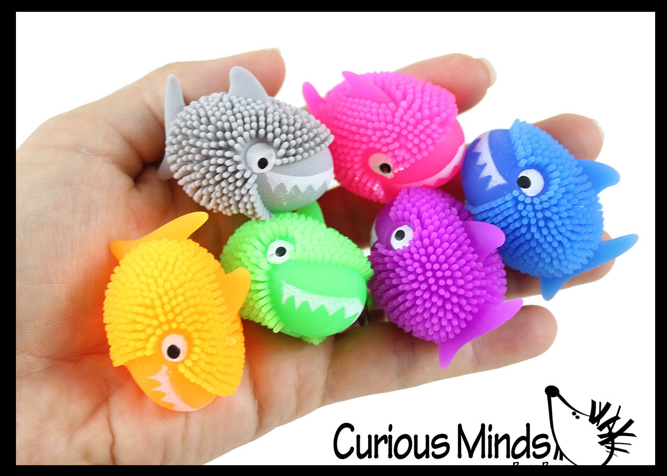 Mini Puffer Sharks - Small Novelty Toy - Party Favors - Cute Tiny Fidget Toys - Shark
