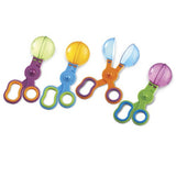 Scoop tongs for adding fine motor practice to busy bags and sensory bins