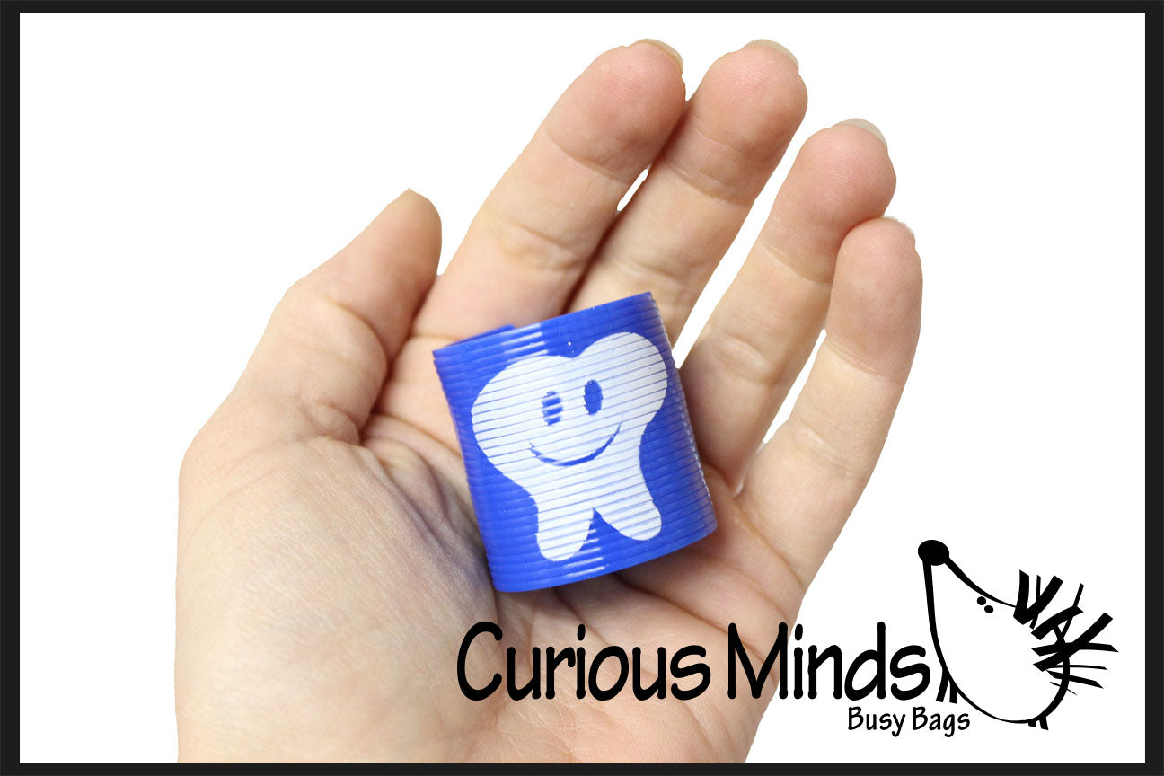 CLEARANCE - SALE - Tooth Spring Coils - Pediatric Dentist Prizes - Tooth Toy