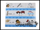 LAST CHANCE - LIMITED STOCK - SALE  - Tricky Vowels Clip Card Puzzle - Language Arts Teacher Supply - Dipthongs