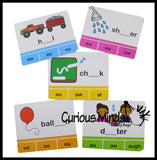 LAST CHANCE - LIMITED STOCK - SALE  - Tricky Vowels Clip Card Puzzle - Language Arts Teacher Supply - Dipthongs